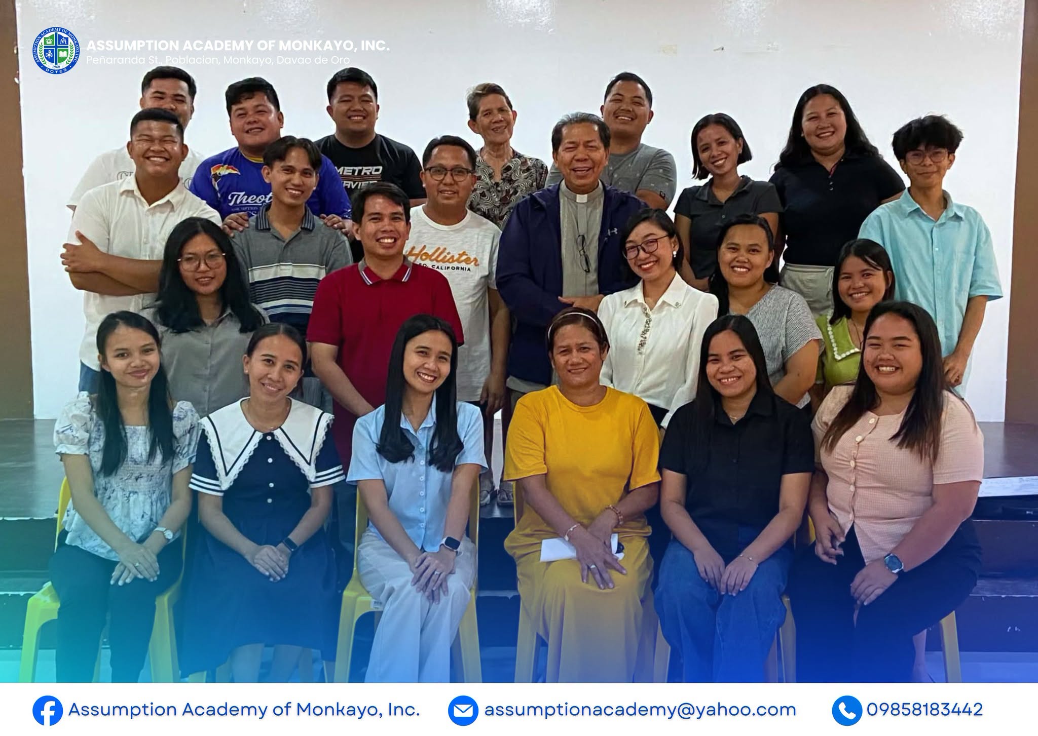 Students and staff of Assumption Academy of Monkayo